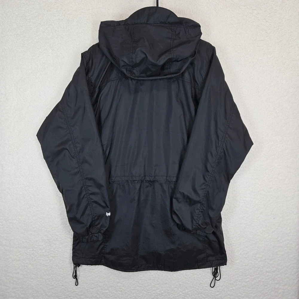 The North Face Mens Hydrenaline Windbreaker Jacket Medium Black Hooded Gorpcore